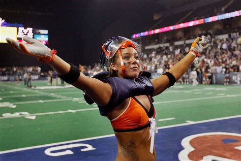 Nude lingerie football - Feb 1, 2018 · 3 3. Carmen 'F150' Bourseau. If any player from the Legends Football League ever decided to go for the NFL, it would be Carmen 'F 150' Bourseau. Don't doubt it, because she earned her nickname. If anyone has ever seen the F 150 go off roading and demolish the frozen tundra or separate seas, that's Carmen. 